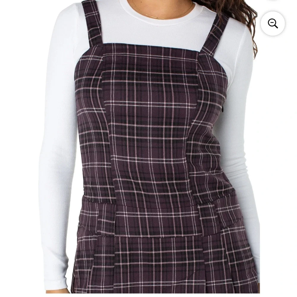 NWT Celebrity Pink Women's Plaid Sleeveless Pleated Skater Mini Dress, Medium - Picture 4 of 6